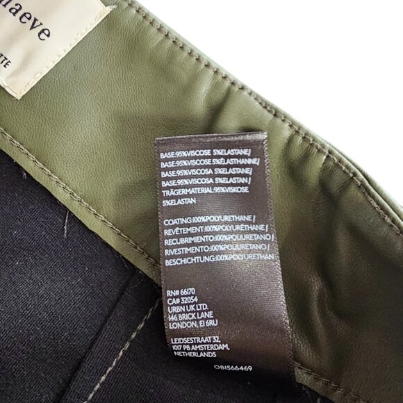 Anthropologie Maeve The Colette Faux-Leather Crop Wide-Leg Pants, Holly, 34 - Picture 6 of 10